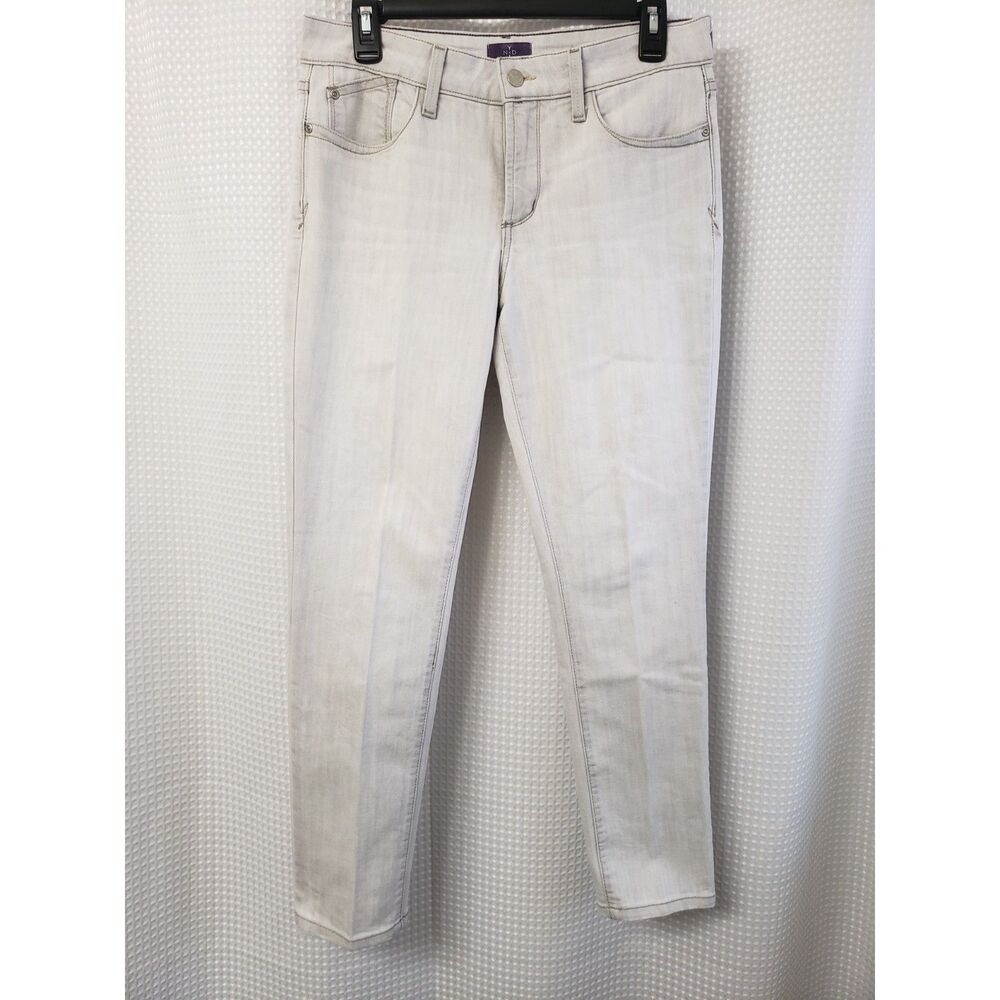 NYDJ Womens Jeans Size 6 Gray Purple Undertones Lift Tuck Tech Comfy Legging USA